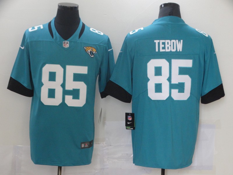 Men Jacksonville Jaguars #85 Tebow Green Nike Vapor Untouchable Limited 2021 NFL Jersey